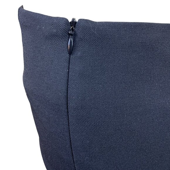 Dennis Merotto Womens Black Textured Hem Asymmetrical Zip Pencil Skirt Size 4 - Picture 5 of 7